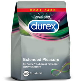 Durex Extended Pleasure (Performa) Climax Delay Condoms Bulk Packs 100 Condoms - Delaying