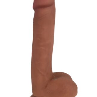 Easy Riders 7" Slim Bioskin Dong With Balls - Caramel
