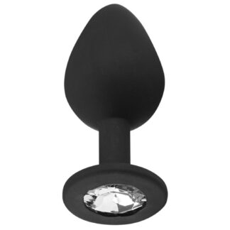 Sinful Jewel Silicone Butt Plug Medium - Black
