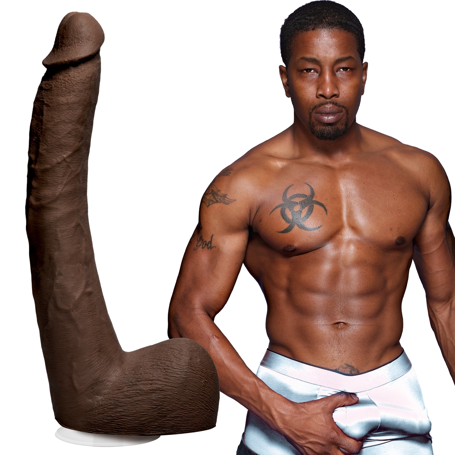 Doc Johnson Signature Cocks Isiah Maxwell UltraSkyn Dildo - Brown
