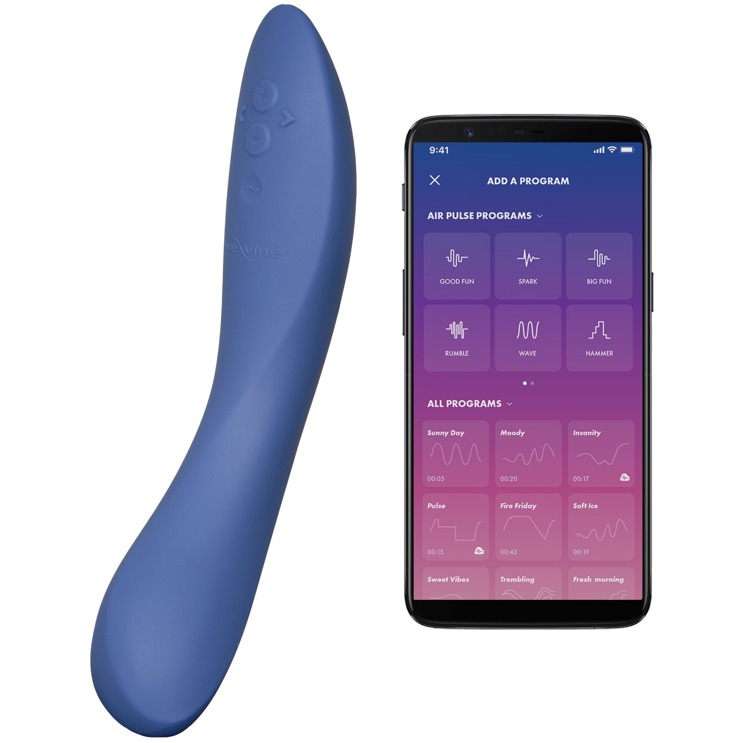 We-Vibe Rave 2 G-Spot Vibrator with App - Blue