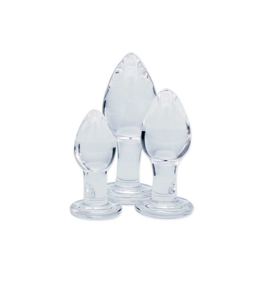 Clarity Utopian Trinity - Glass Butt Plug Set